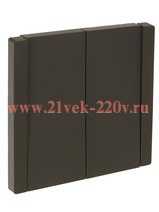 Переключатель двухклавишный ИЭК FORTE&PIANO FP307 10А серый FP-V22-0-10-1-K03