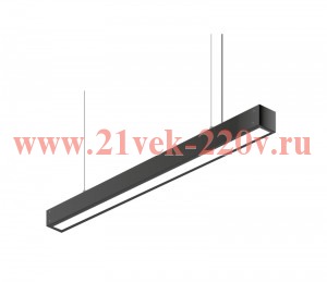 Светильник светодиодный ДБО 1101 27Вт 4000К IP40 600х60х55 линейный с БАП опал черн. EKF TBL-1101-O-