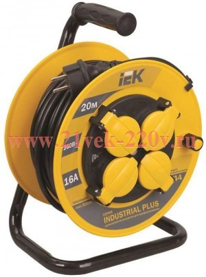 Катушка УК20 с т/з 4 места 2Р+PЕ/20метров 3х1,5мм2 IP44