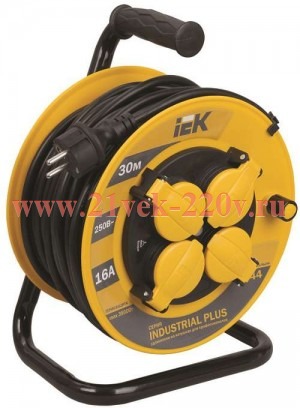 Катушка УК30 с т/з 4 места 2Р+PЕ/30метров 3х1,5мм2 IP44