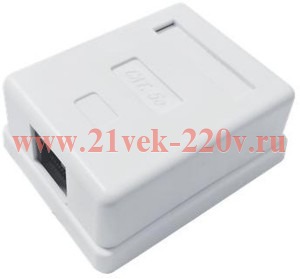 Розетка компьютерная 8P8C (RJ45) UTP кат.5E 1 порт TOKOV ELECTRIC TKE-SMB-8P8C-1P-UTP
