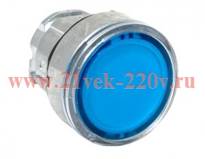 Механизм кнопки исполнительный XB4 IP65 плоский возвратный без фиксации с подсветкой син. EKF XB4BW-