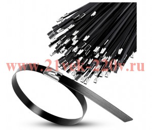 Хомут кабельный 7.9х400 сталь ANSI 316 (уп.100шт) TOKOV ELECTRIC TKE-HM316-7.9-400-N/100