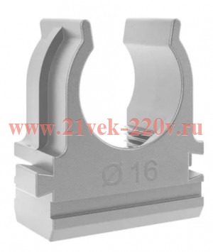 Крепеж-клипса для монтажного пистолета d16мм сер. (уп.100шт) TOKOV ELECTRIC TKE-LC-16-ZP-C06/100