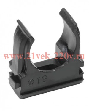 Крепеж-клипса для труб d16мм черн. (уп.100шт) TOKOV ELECTRIC TKE-LC-16-C05/100