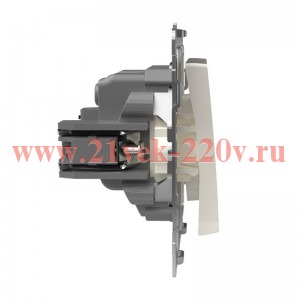 Переключатель проходной 2-кл. СП Pixel 10А IP20 механизм беж. TOKOV ELECTRIC TKE-PX-P2-C02