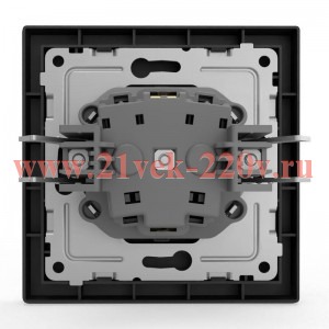 Розетка 1-м СП Pixel 16А IP20 с заземл. защ. шторки в сборе карбон TOKOV ELECTRIC TKE-PX-R1FZSF-C14