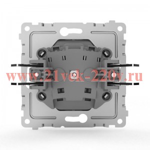 Розетка 1-м СП Pixel 16А IP20 с заземл. механизм алюм. TOKOV ELECTRIC TKE-PX-R1Z-C03