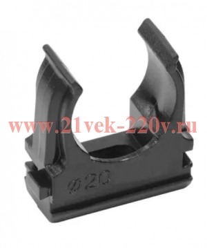 Крепеж-клипса для труб d20мм черн. (уп.100шт) TOKOV ELECTRIC TKE-LC-20-C05/100