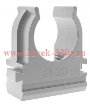 Крепеж-клипса для монтажного пистолета d20мм сер. (уп.100шт) TOKOV ELECTRIC TKE-LC-20-ZP-C06/100