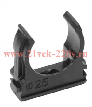 Крепеж-клипса для труб d25мм черн. (уп.100шт) TOKOV ELECTRIC TKE-LC-25-C05/100