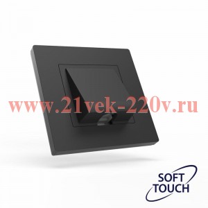 Вывод кабеля СП Pixel IP20 механизм карбон TOKOV ELECTRIC TKE-PX-CP-C14