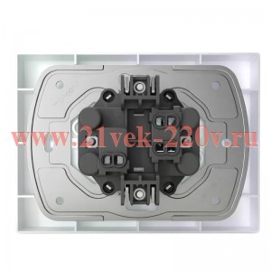 Розетка 2-м СП Pixel 16А IP20 с заземл. защ. шторки в сборе перламутр. TOKOV ELECTRIC TKE-PX-R2FZSF-