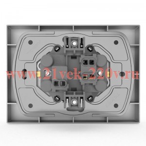 Розетка 2-м СП Pixel 16А IP20 с заземл. защ. шторки в сборе алюм. TOKOV ELECTRIC TKE-PX-R2FZSF-C03