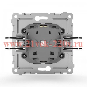 Розетка 1-м СП Pixel 16А IP20 с заземл. защ. шторки механизм алюм. TOKOV ELECTRIC TKE-PX-R1ZSF-C03