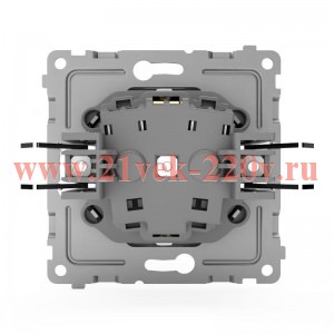 Розетка 1-м СП Pixel 16А IP20 с заземл. защ. шторки с крышкой механизм алюм. TOKOV ELECTRIC TKE-PX-R