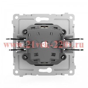 Розетка 1-м СП Pixel 16А IP20 с заземл. защ. шторки с крышкой механизм карбон TOKOV ELECTRIC TKE-PX-