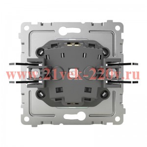 Розетка 1-м СП Pixel 16А IP20 с заземл. защ. шторки с крышкой механизм перламутр. TOKOV ELECTRIC TKE