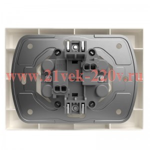 Розетка 2-м СП Pixel 16А IP20 без заземл. в сборе беж. TOKOV ELECTRIC TKE-PX-R2F-C02