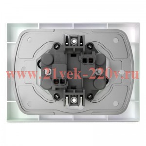 Розетка 2-м СП Pixel 16А IP20 без заземл. в сборе перламутр. TOKOV ELECTRIC TKE-PX-R2F-C04