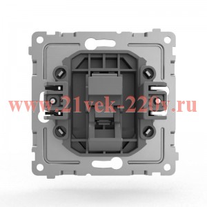 Розетка телефонная 1-м СП Pixel RJ11 механизм карбон TOKOV ELECTRIC TKE-PX-RT1-C14