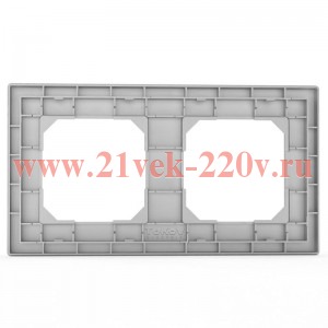 Рамка 2-м Pixel универс. алюм. TOKOV ELECTRIC TKE-PX-RM2-C03
