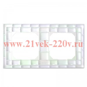 Рамка 2-м Pixel универс. перламутр. TOKOV ELECTRIC TKE-PX-RM2-C04