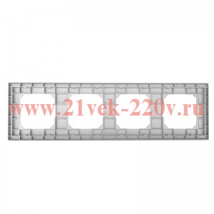 Рамка 4-м Pixel универс. алюм. TOKOV ELECTRIC TKE-PX-RM4-C03