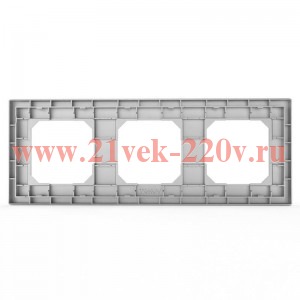 Рамка 3-м Pixel универс. алюм. TOKOV ELECTRIC TKE-PX-RM3-C03