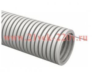 Труба гофрированная d25мм ПВХ с протяжкой сер. (уп. 50м) TOKOV ELECTRIC TKE-TG/P-25-C06/50