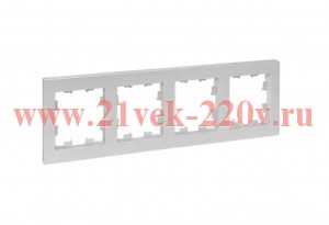 Рамка 4-м Эпика пластик алюм. EKF UP1-FPA-04