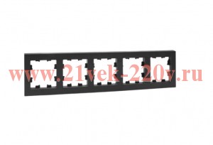 Рамка 5-м Эпика пластик черн. EKF UP1-FPB-05