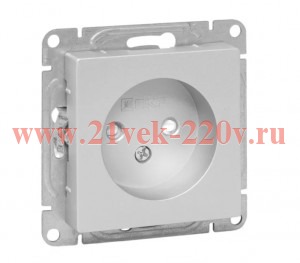 Розетка СП Эпика 16А без заземл. защ. шторки механизм алюм. EKF UP1-SOA-101