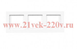 Рамка 3-м Эпика IP44 пластик бел. EKF UP1-FPW-03-44