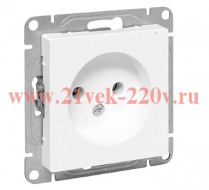 Розетка СП Эпика 16А без заземл. без шторок механизм бел. EKF UP1-SOW-100