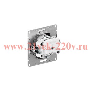 Розетка СП Эпика 16А с заземл. защ. шторки механизм бел. EKF UP1-SOW-111