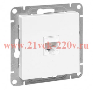 Розетка компьютерная СП Эпика RJ45 кат.5 механизм бел. EKF UP1-SOW-RJ45-5