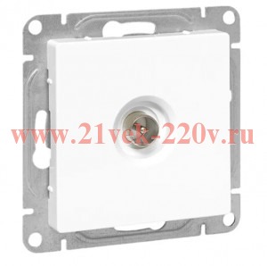 Розетка телевизионная TV 1-м СП Эпика механизм бел. EKF UP1-SOW-TV-1