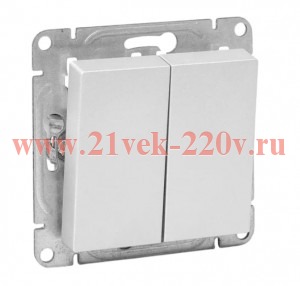 Выключатель проходной 2-кл. СП Эпика механизм алюм. EKF UP1-SWA-21