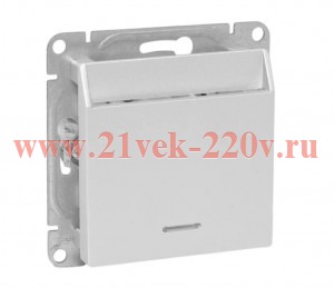 Выключатель карточный Эпика с подсветкой механизм алюм. EKF UP1-SWA-card