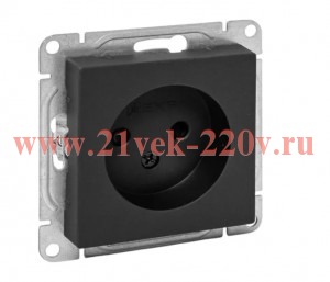 Розетка СП Эпика 16А без заземл. защ. шторки механизм черн. EKF UP1-SOB-101