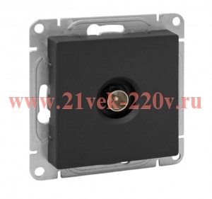 Розетка телевизионная TV 1-м СП Эпика механизм черн. EKF UP1-SOB-TV-1