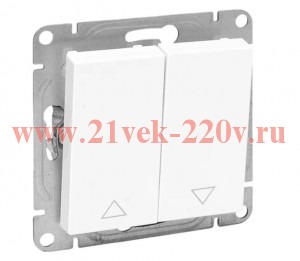 Выключатель для жалюзей Эпика механизм бел. EKF UP1-SWW-25