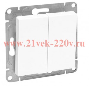 Выключатель перекрестный 2-кл. СП Эпика механизм бел. EKF UP1-SWW-22