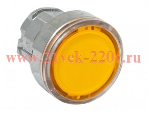 Механизм кнопки исполнительный XB4 IP65 плоский возвратный без фиксации с подсветкой желт. EKF XB4BW