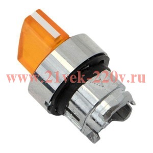 Механизм переключателя исполнительный XB4 IP65 на 3 положения с фиксацией с подсветкой с короткой ру