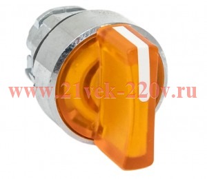 Механизм переключателя исполнительный XB4 IP65 на 3 положения возвратный без фиксации с подсветкой с