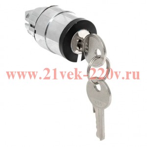 Механизм переключателя исполнительный XB4 IP65 на 3 положения с замком с извлечением ключа во всех п