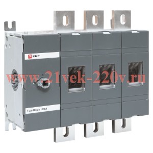 Рубильник 3п 2500А без рукоятки управления TwinBlock EKF tb-s-2500-3p