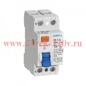ВДТ (УЗО) NL1-63 2P 63А 30мА 10кА тип A AX (R)